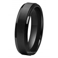 Amazon Hot Sale 6mm Tungsten Steel Black Rings Jewelry Personality Tungsten Ring